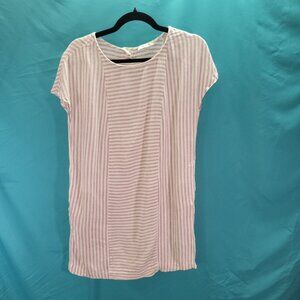 Madewell Womens Striped Button-Back Dress S